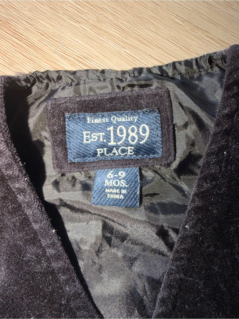 The Children’s Place Boys Black Suede Vest | Size 6-9 Months | Dressy Vest |